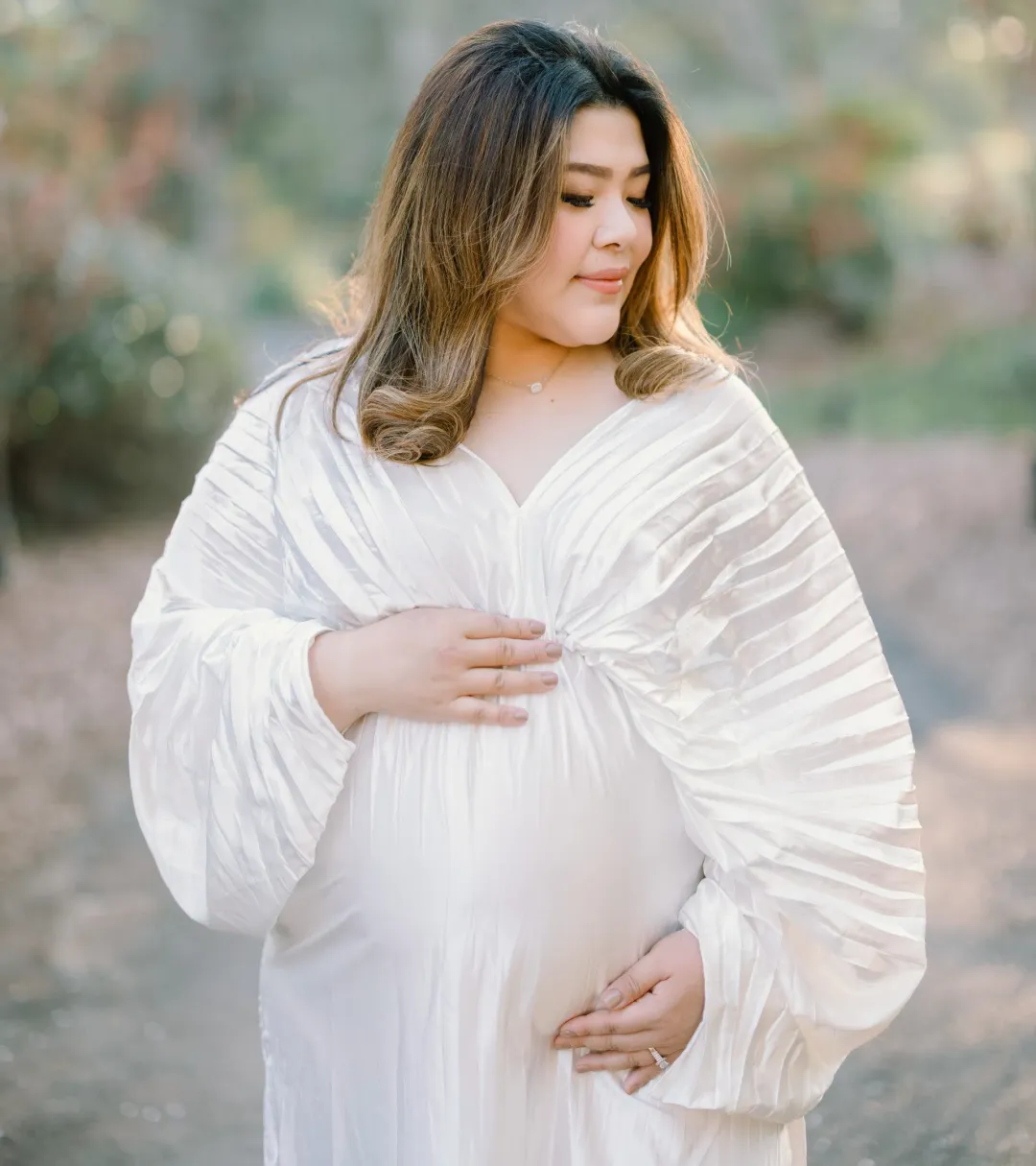 L’idée De Luxe Gown in Metallic White Size 12 for rent on The Volte - main image