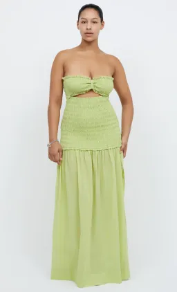 Bec & Bridge Solstice Strapless Maxi Dress Green Size AU 6 for rent on The Volte - image 1