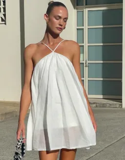 Hansen & Gretel Paolo Backless Mini Dress White Size XS / AU 6 for rent on The Volte - image 1