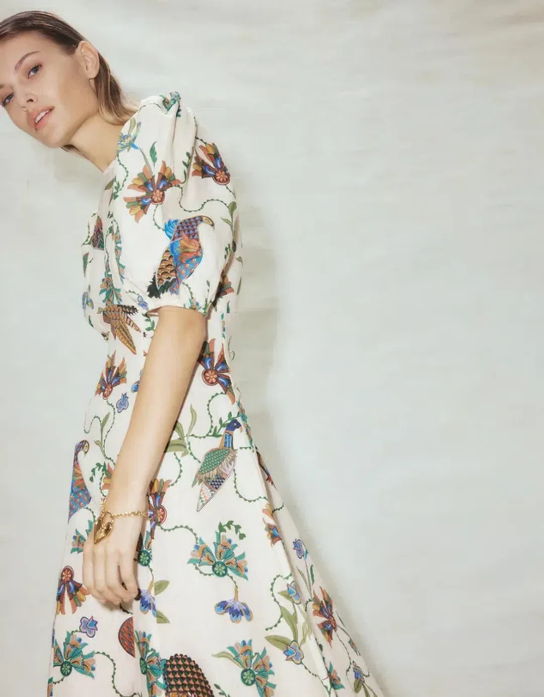 Alemais Birdie Midi Dress Multi Size AU 10 for rent on The Volte - main image