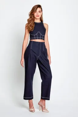 Alice McCall Crop Top and Pants Blue Size AU 10 for rent on The Volte - image 1