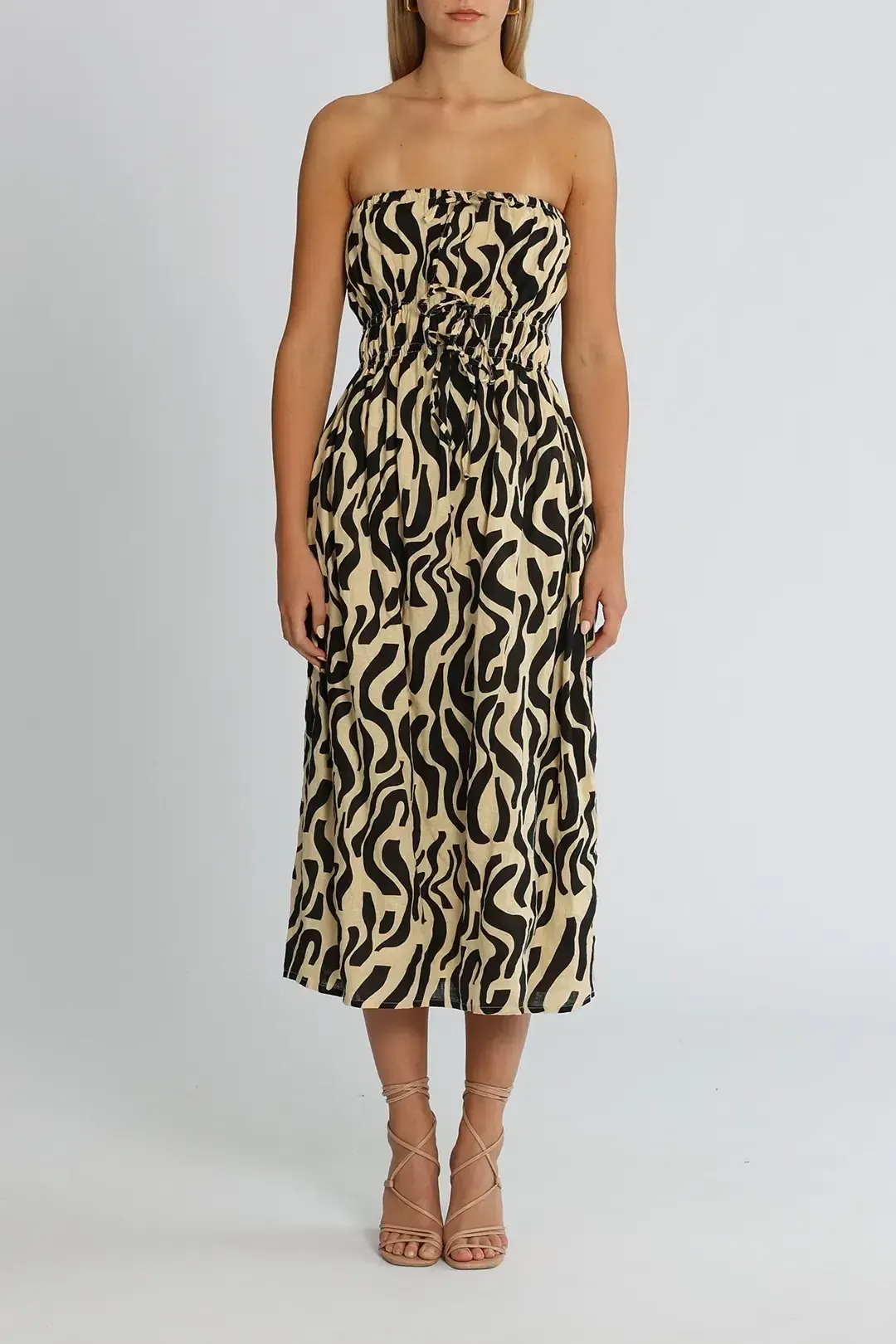 Faithful The Brand Midi Dress Print Size AU 8 for rent on The Volte - main image