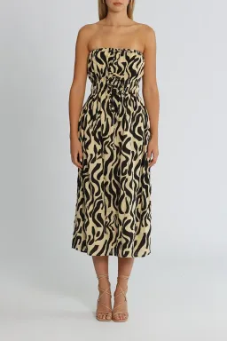 Faithful The Brand Midi Dress Print Size AU 8 for rent on The Volte - image 1