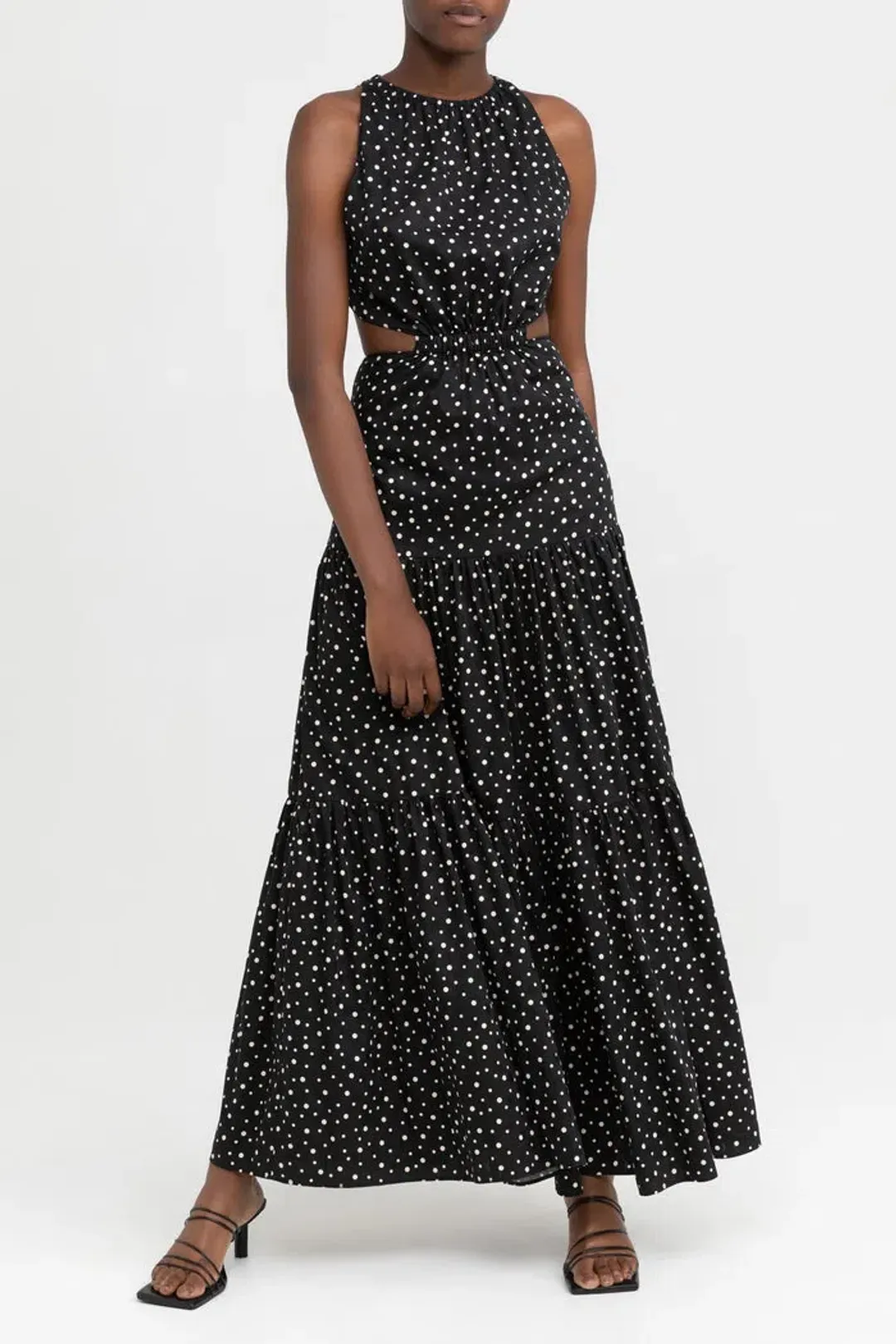 Significant Other Poppy Dress Black Cream Polka Print Size 10 for rent on The Volte - main image