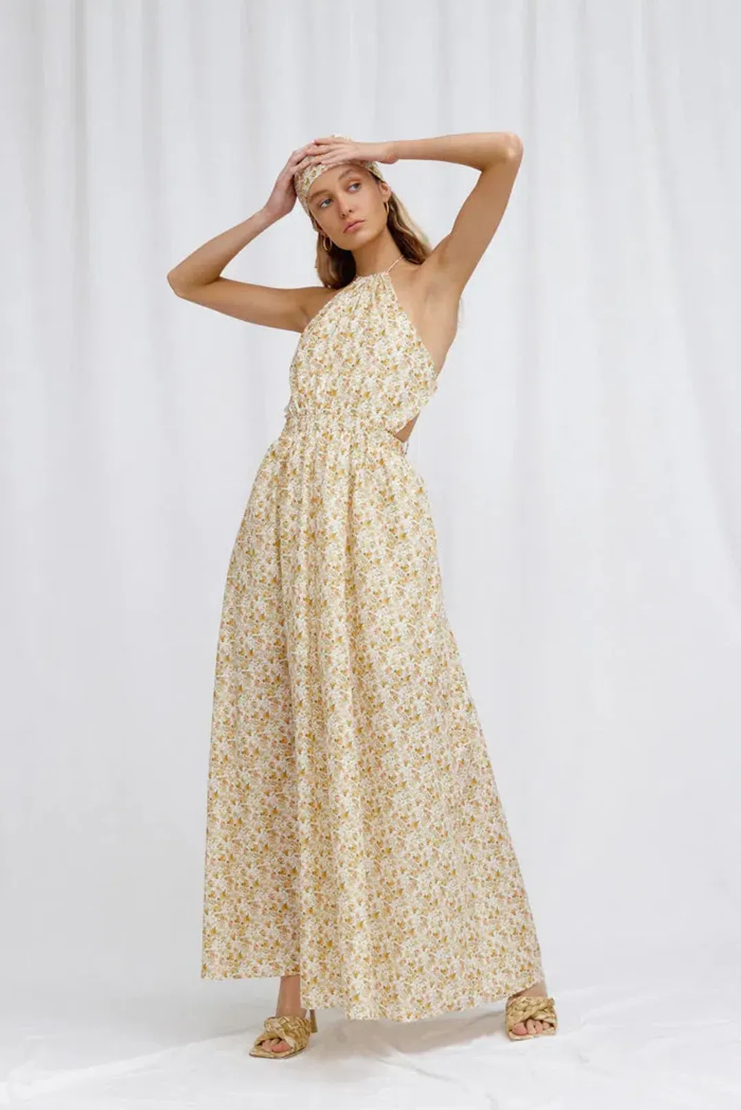 Significant Other Cara Dress Floral Print Yellow Size 10 for rent on The Volte - main image