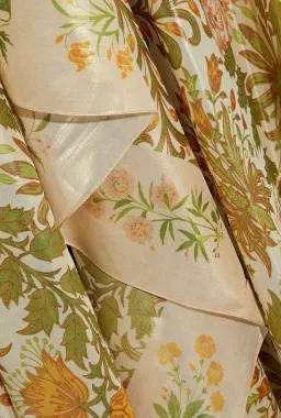 Oscar De La Renta Metallic Lamé Silk-Blend Crepe De Chine Gown Sage Green Size US 6 (AU 10) for rent on The Volte - image 5