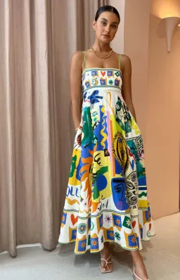 Alemais Soleil Sundress Multi Size AU 6 for rent on The Volte - image 1