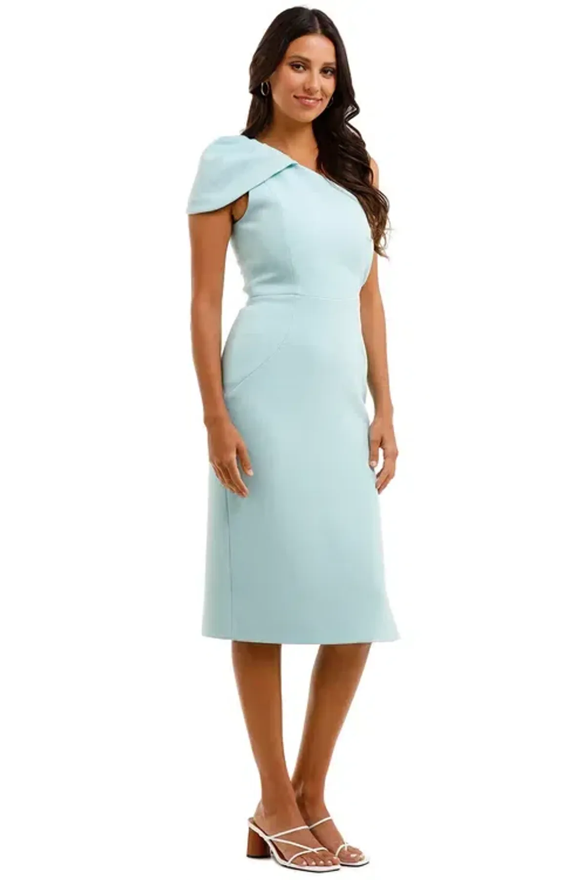 Rebecca Vallance Carline One Shoulder Dress Blue Size 6 for rent on The Volte - main image