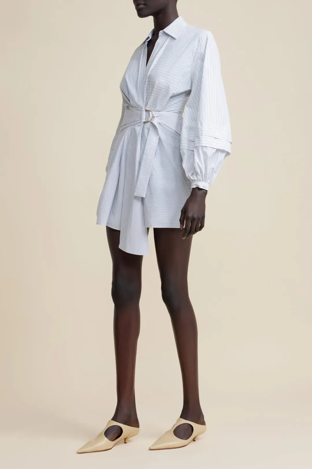 Acler Ballard Mini Dress in Stripe Mix Size 10 for rent on The Volte - main image