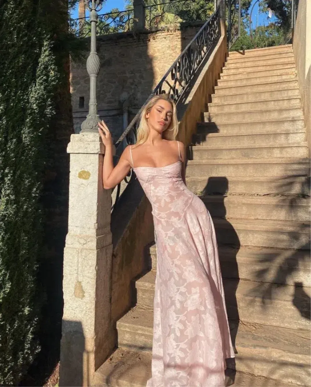 House of CB  Seren Dress Pink Size 8   for rent on The Volte - main image