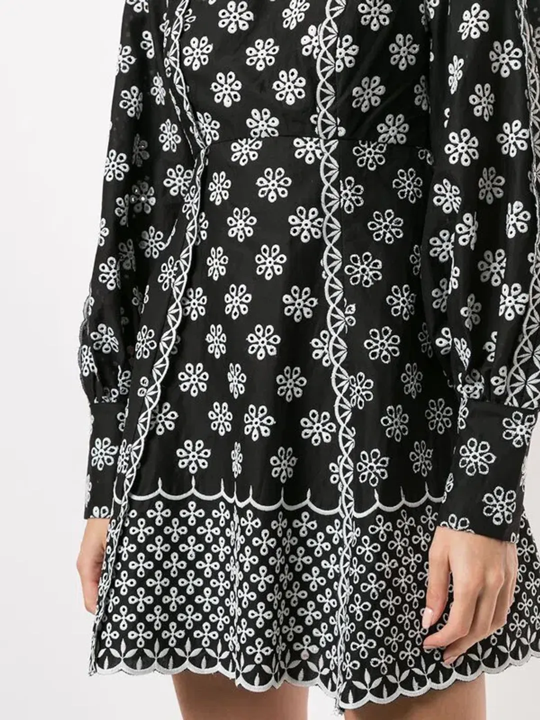 Alice Mccall Black Angels Sleeve Mini Dress Black/White Print Size 10 for rent on The Volte - main image