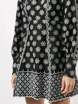 Alice Mccall Black Angels Sleeve Mini Dress Black/White Print Size 10 for rent on The Volte - image 2