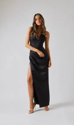 Bianca & Bridgett Peony Dress Black Size 12 for rent on The Volte - image 1