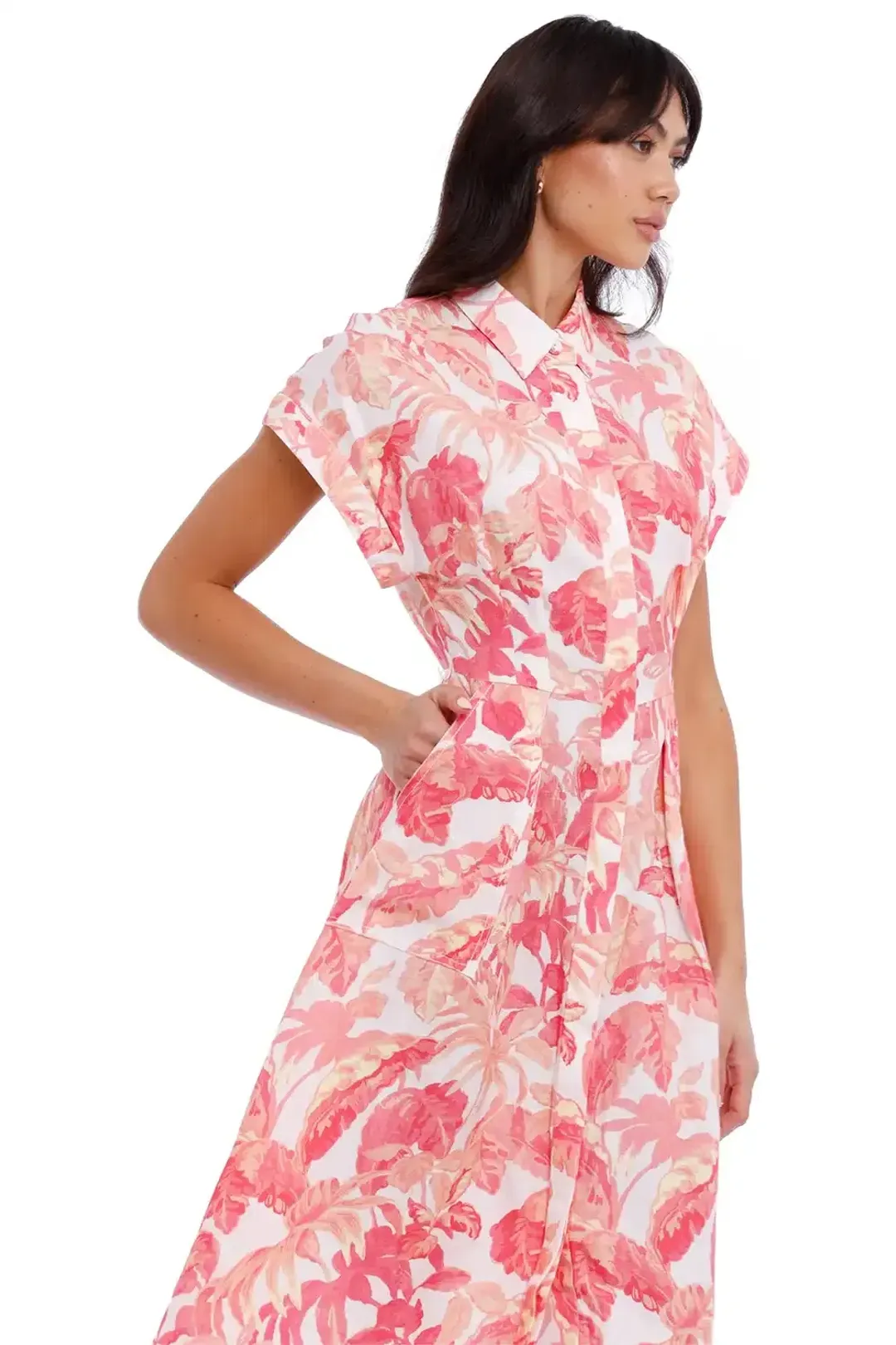 Rebecca Vallance Tropicale Midi Dress Multi Print Size 12 for rent on The Volte - main image