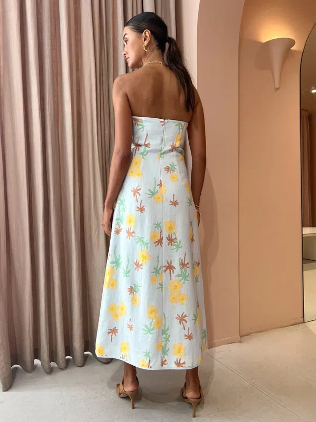 Roame Amulet Dress in Palmero Size 0 / AU 6  for rent on The Volte - main image