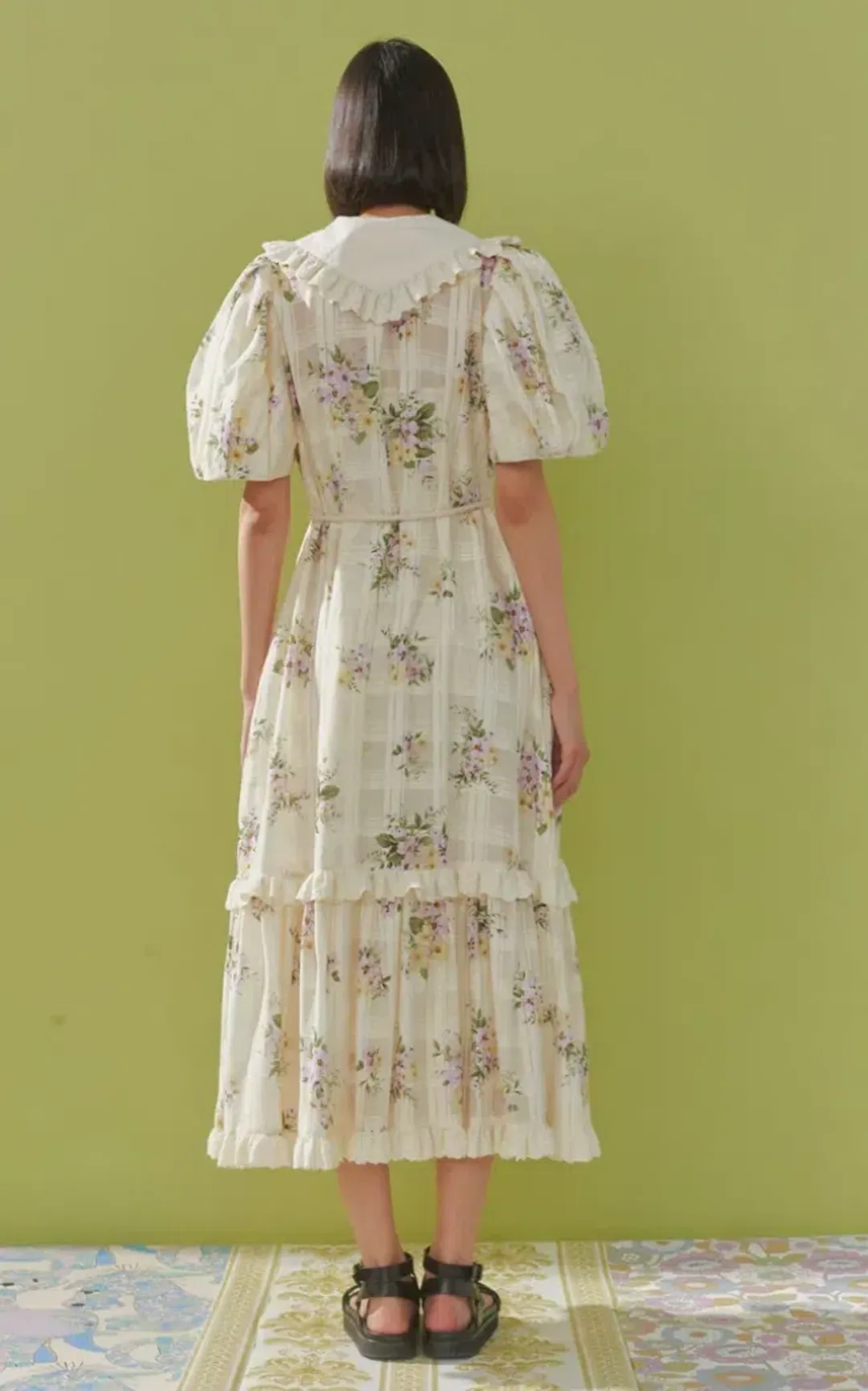 Alemais Margot Midi Dress Floral Size 12 for rent on The Volte - main image