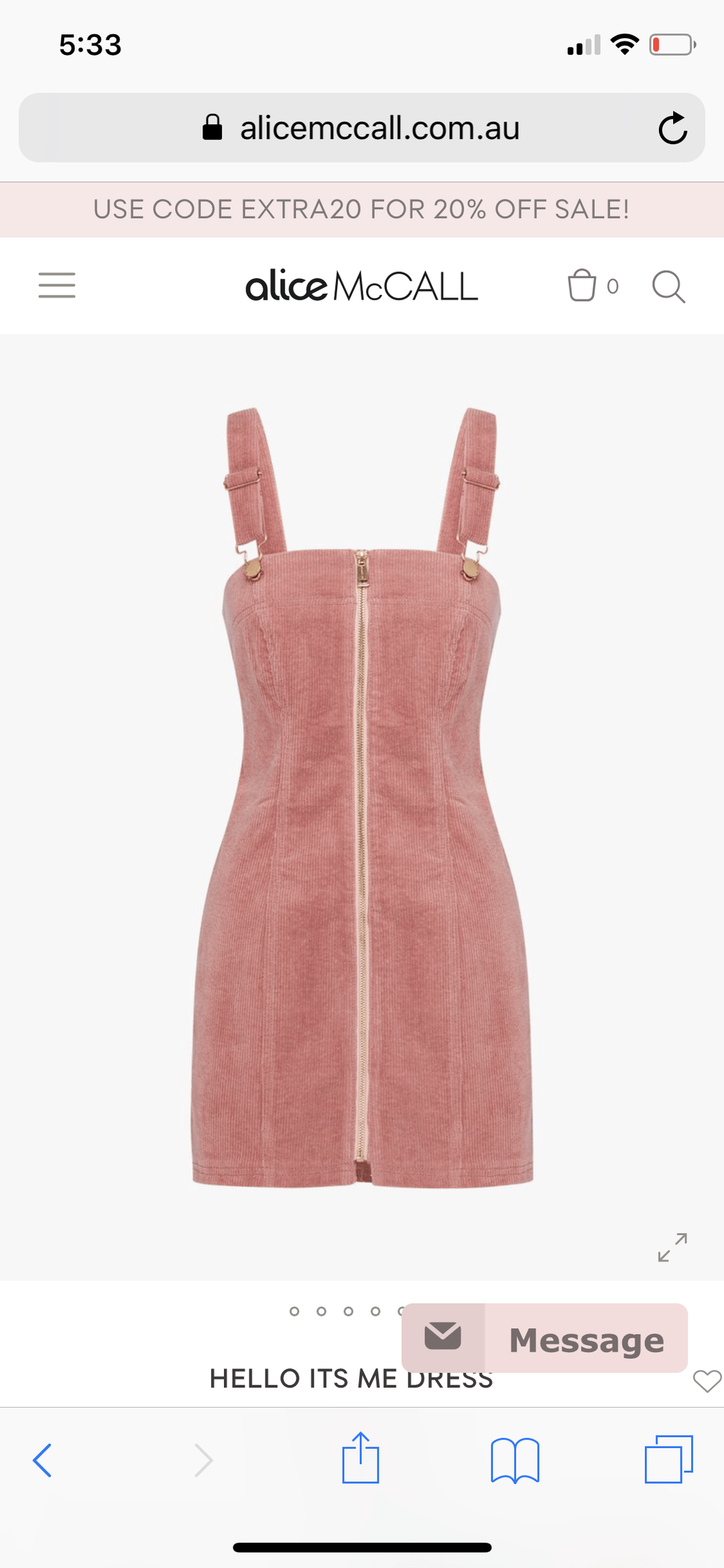 Alice McCall Hello Its Me Dress Blossom Size 6 for rent on The Volte - main image