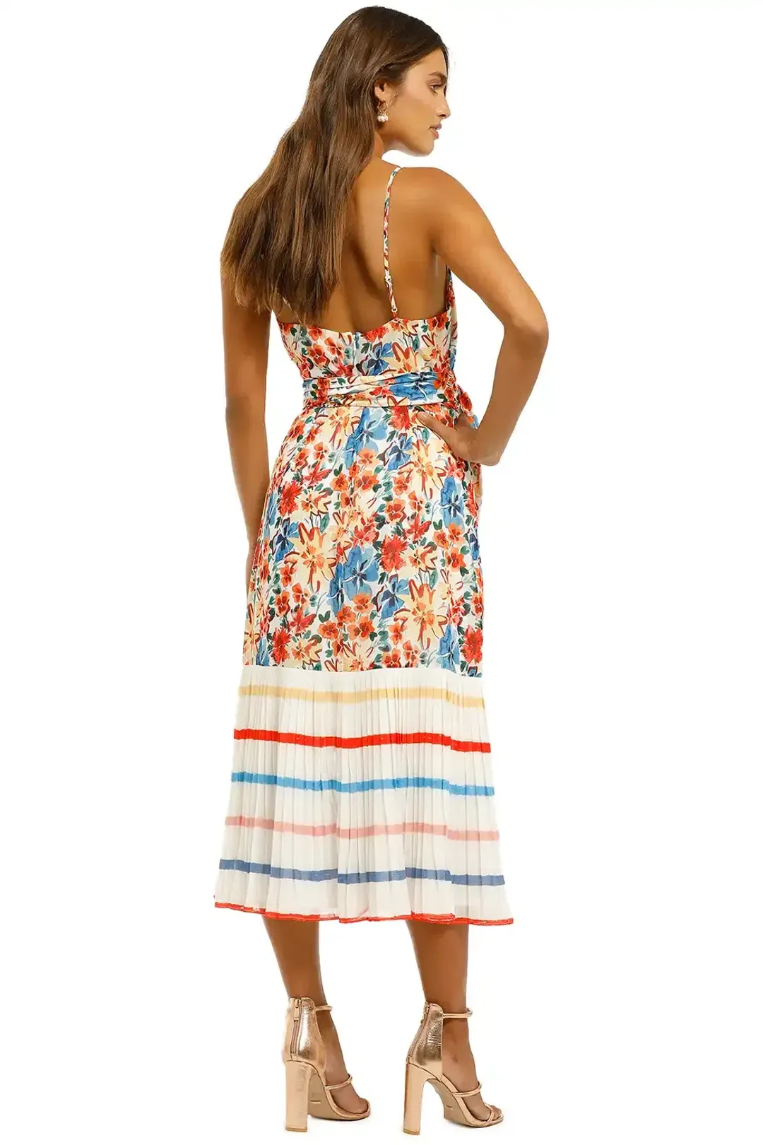 Talulah Merengue Midi Dress Tropicana Floral Multi Print Size 14 for rent on The Volte - main image