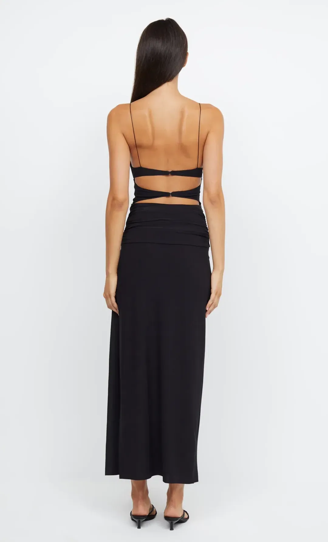 Bec & Bridge Montana Twist Maxi Dress  Black Size 8  for rent on The Volte - main image
