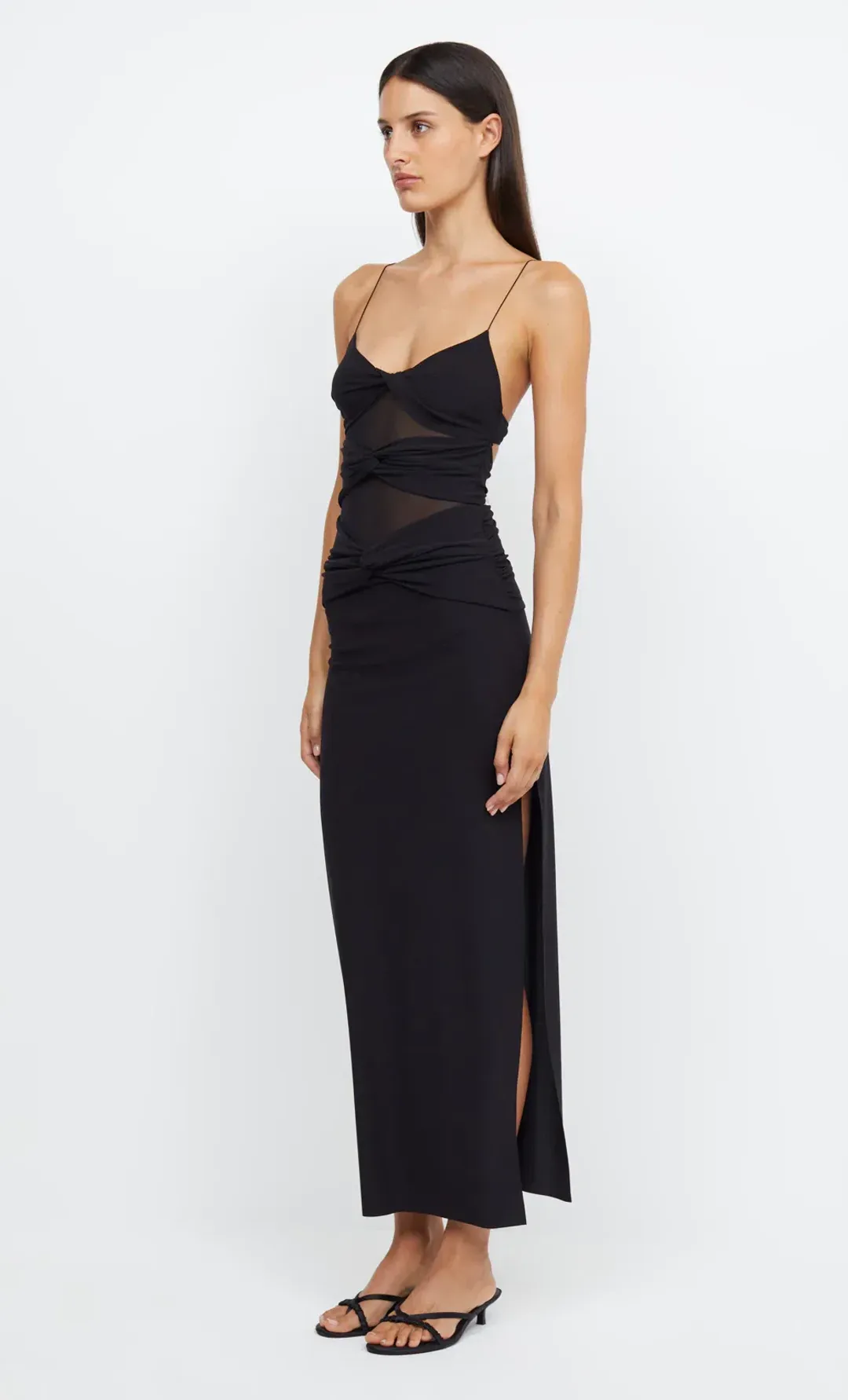 Bec & Bridge Montana Twist Maxi Dress  Black Size 8  for rent on The Volte - main image