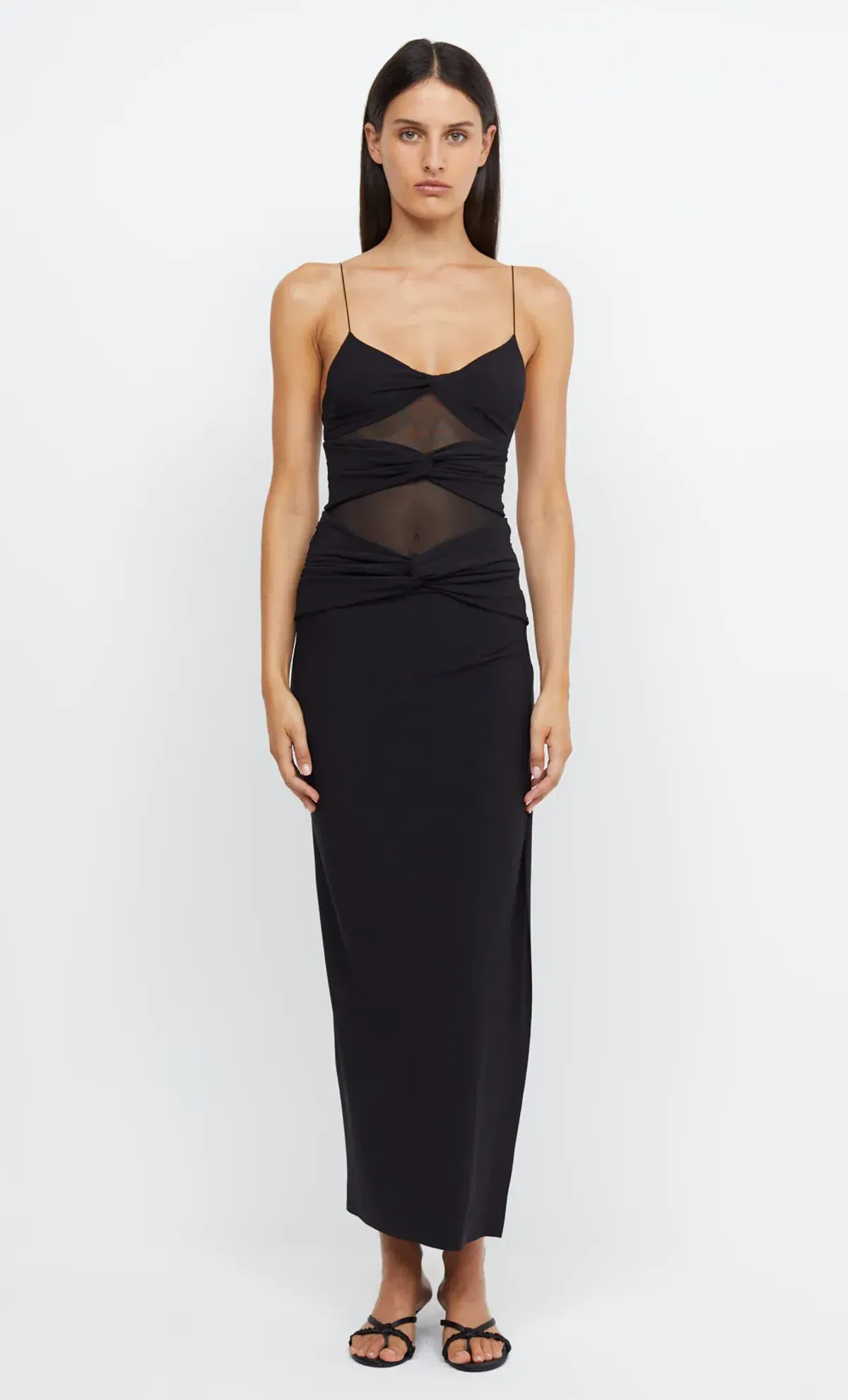 Bec & Bridge Montana Twist Maxi Dress  Black Size 8  for rent on The Volte - main image
