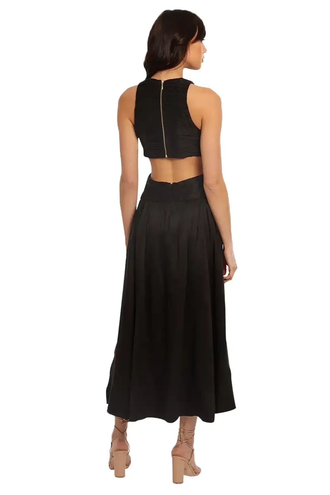 AJE Introspect Midi Dress Black Size 10 for rent on The Volte - main image