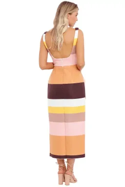 Acler Harper Dress Rainbow Stripe Multi Size 8 for rent on The Volte - image 3