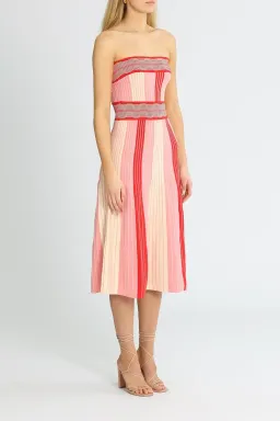 By Johnny Pipe Stripe Knit Dress Multi Pink Size 14 for rent on The Volte - image 2