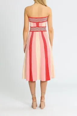 By Johnny Pipe Stripe Knit Dress Multi Pink Size 8 for rent on The Volte - image 3
