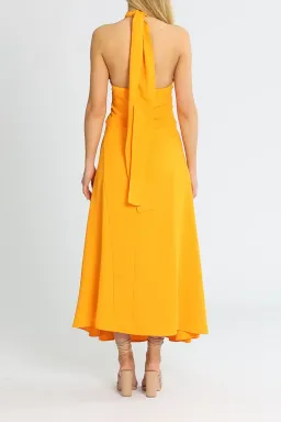 By Johnny Zina Midi Dress Orange Size 12 for rent on The Volte - image 3