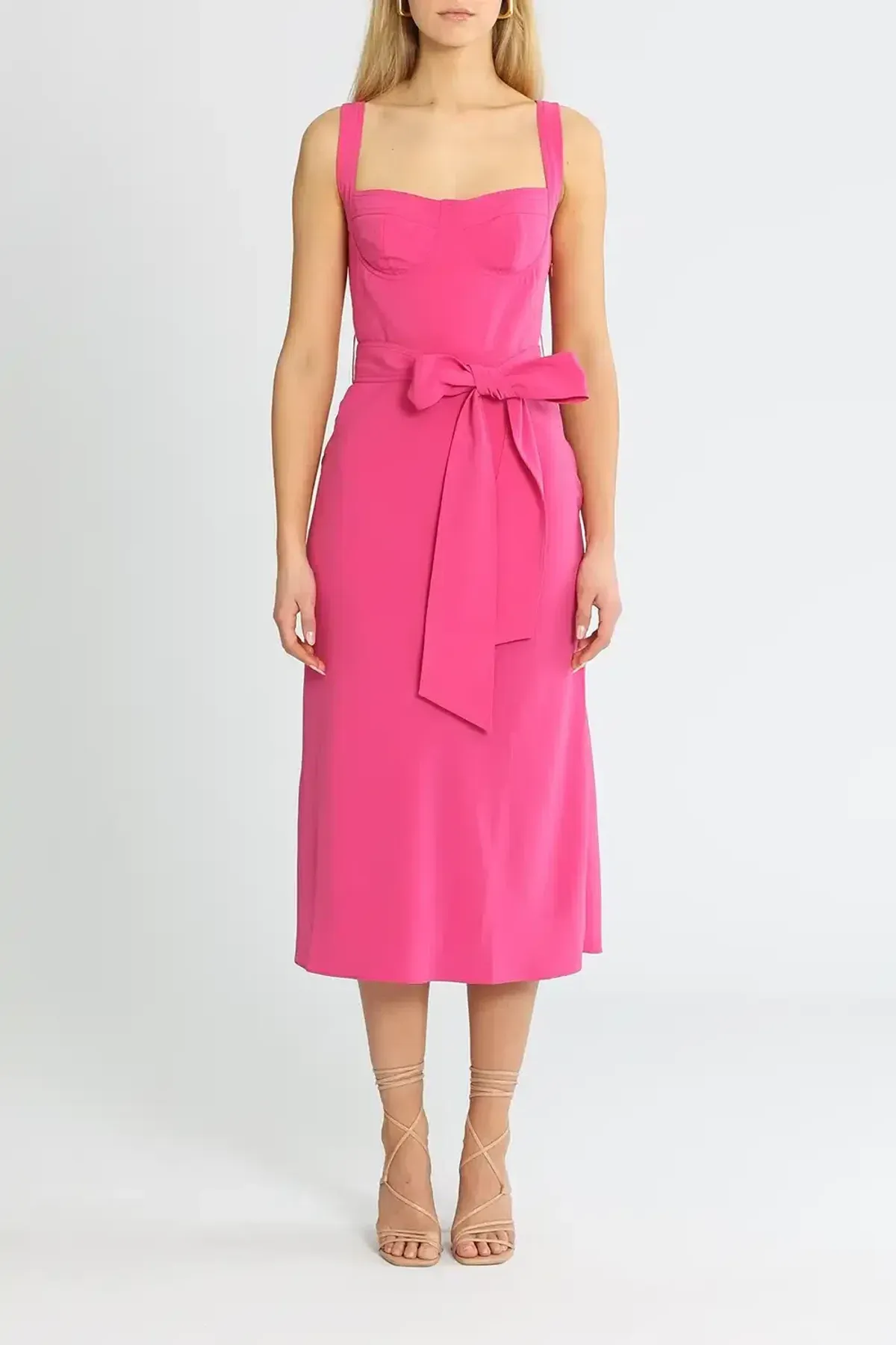 By Johnny Ora Midi Dress Pink Size 14 for rent on The Volte - main image