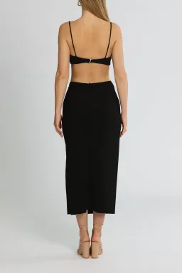 Bec & Bridge Alba Cut Out Midi Dress Black Size 10 for rent on The Volte - image 3