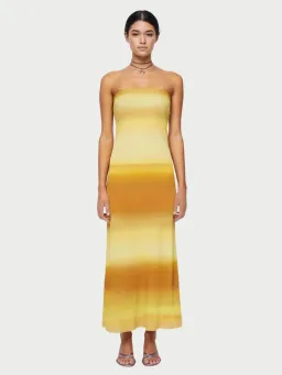 Bec & Bridge Amara Strapless Midi Dress Golden Ombre Size 8  for rent on The Volte - image 1