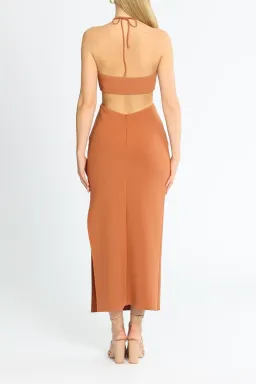 Bec & Bridge Cut Out Midi Dress Orange Size 14 for rent on The Volte - image 3