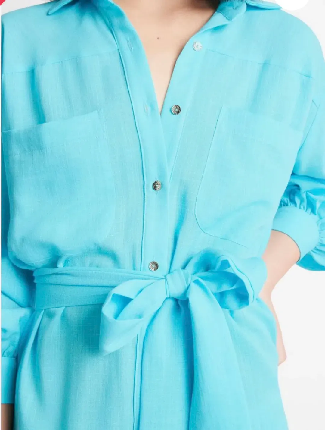 Sheike Envy Shirt Mini Dress Blue Size 14 for rent on The Volte - main image