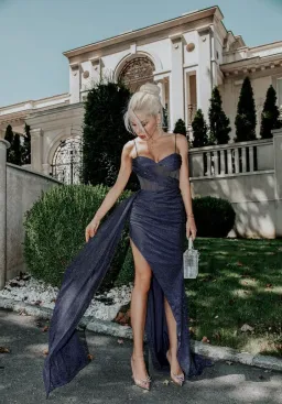 Tina Holly Lyla Gown In Navy Size 6 for rent on The Volte - image 1