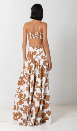 SWF Bandeau Spaghetti Strap Maxi Dress in Dusty Dahlia Print Size S (AU 8) for rent on The Volte - image 3