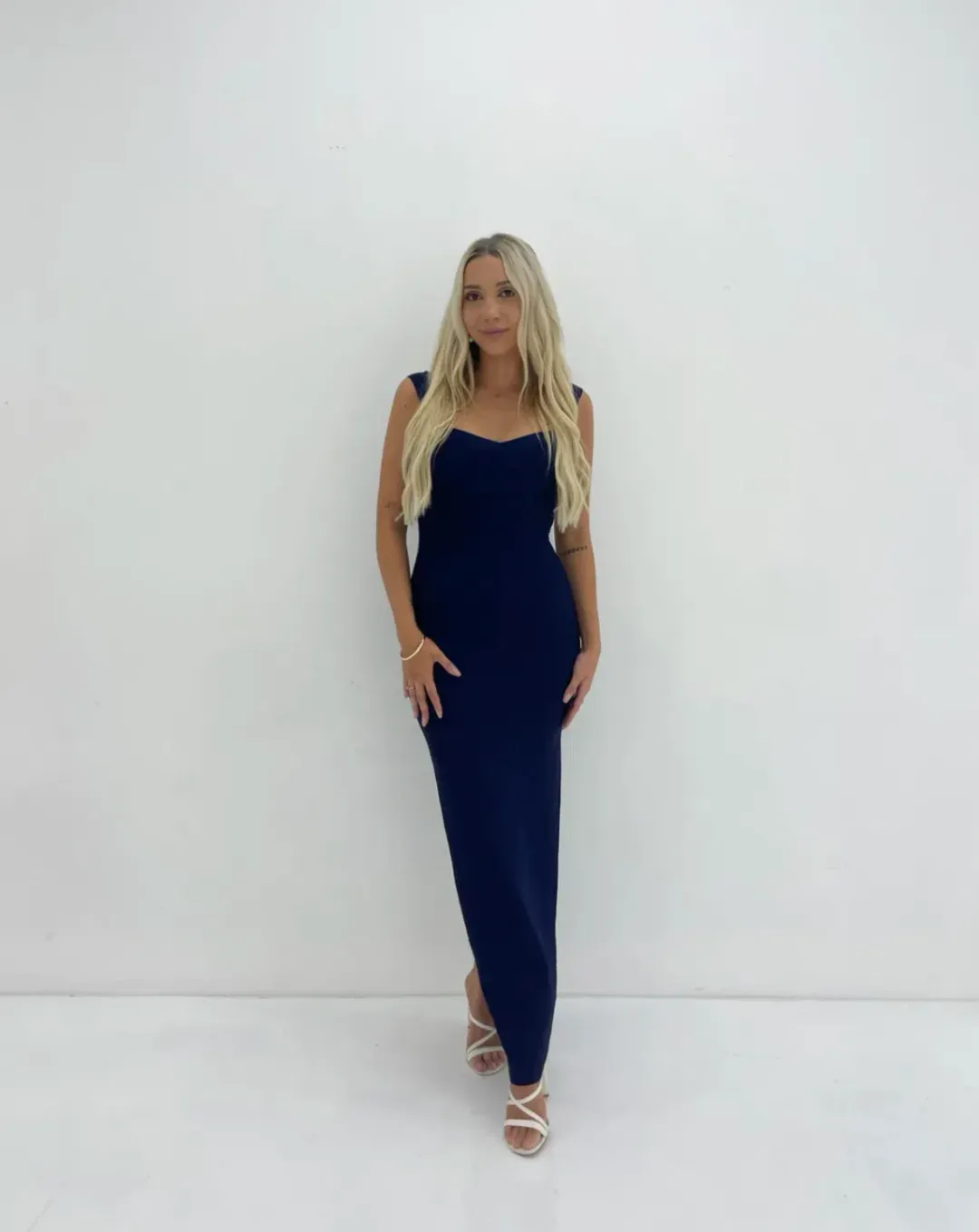 Herve Leger Sweetheart Gown Navy Size S / AU 8 for rent on The Volte - main image