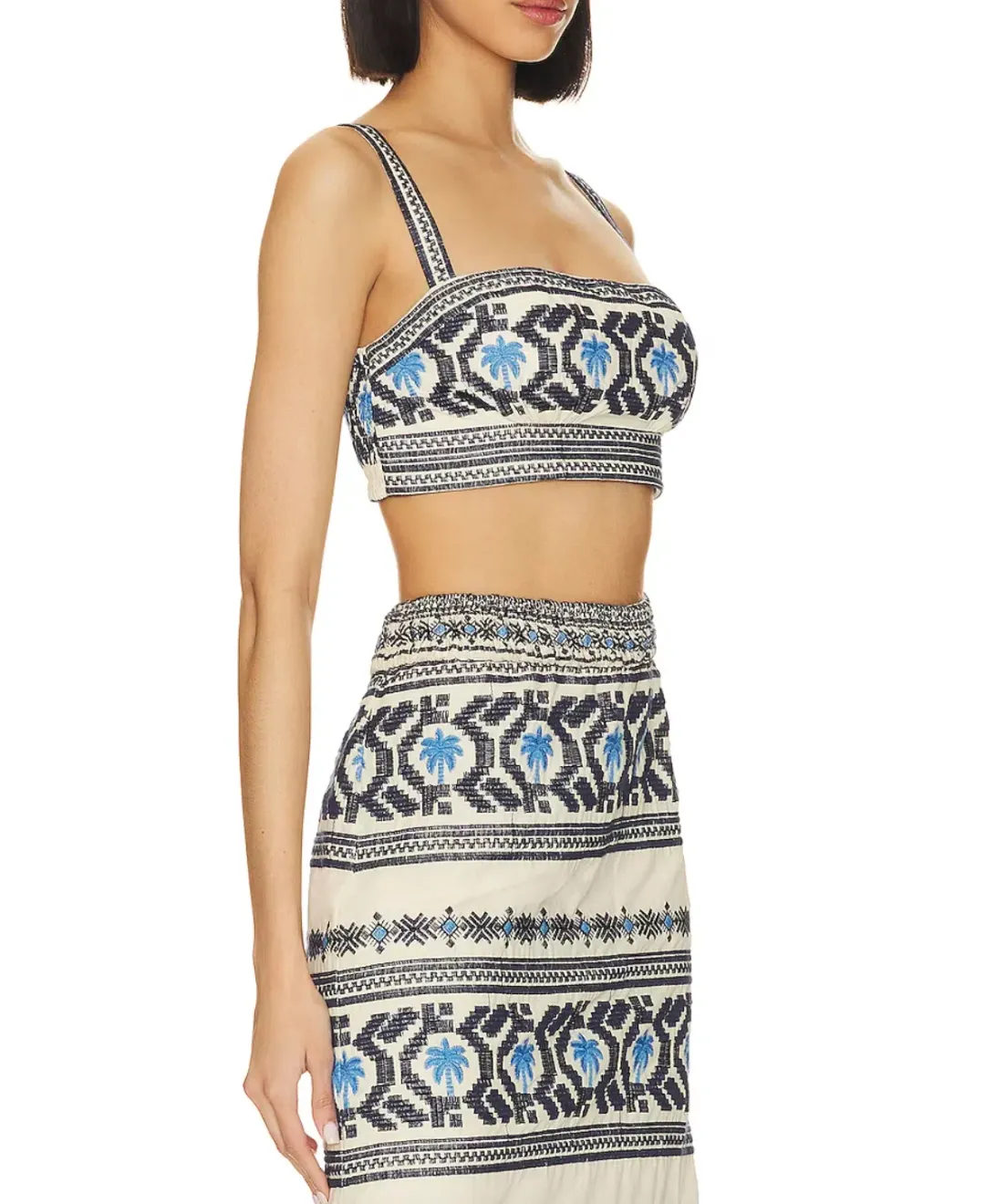 Johanna Ortiz Breeze Crop Top & Namtrik Maxi Skirt Set Print Size 8 for rent on The Volte - main image