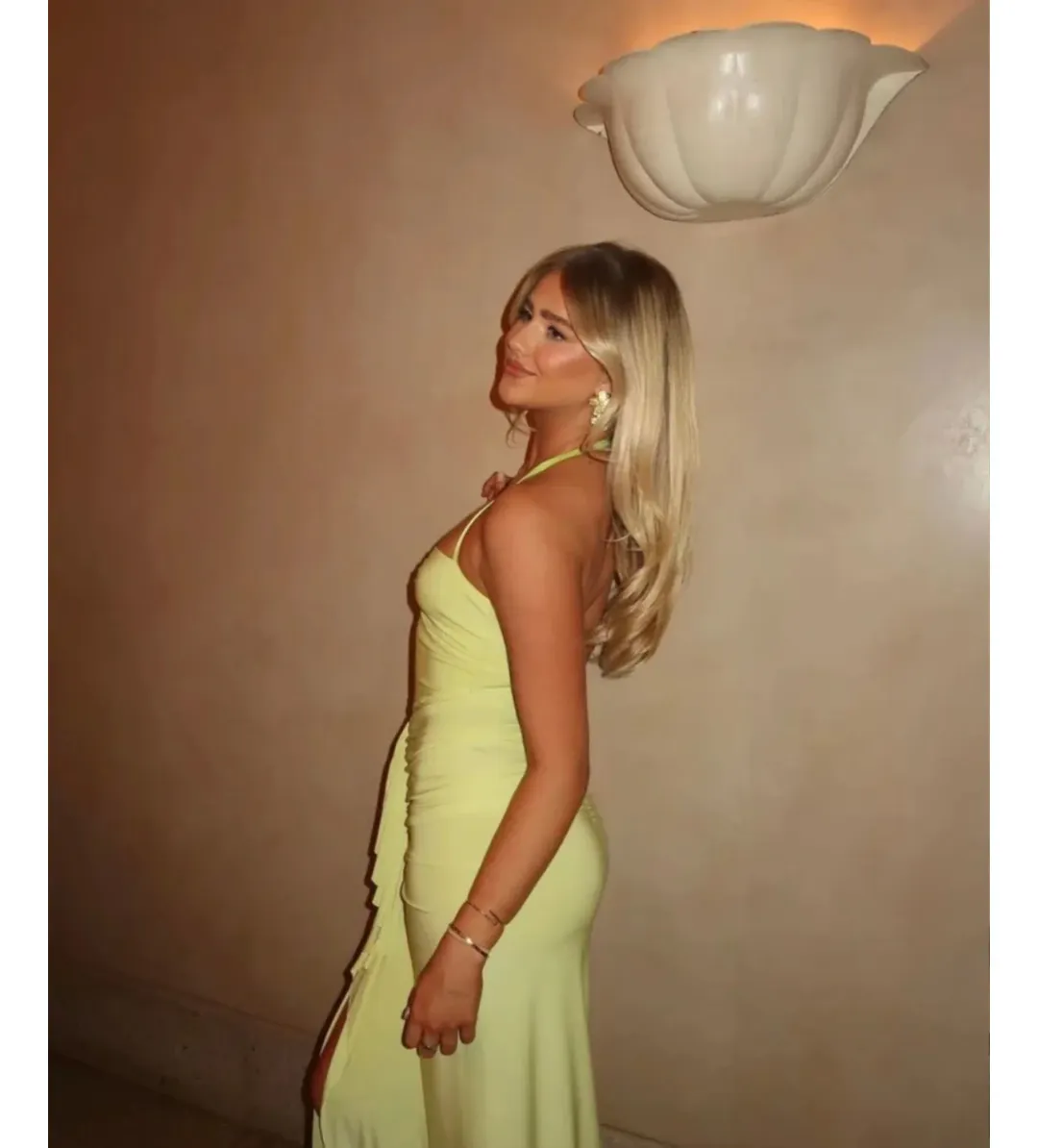 Natalie Rolt Shontae Gown Citron Size 1/AU 8 for rent on The Volte - main image