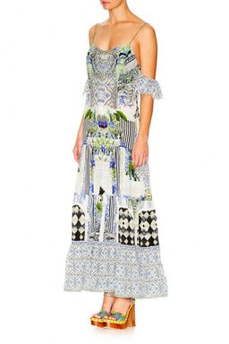 The Sweet Escape Long Button Down Tiered Dress for rent on The Volte - image 2