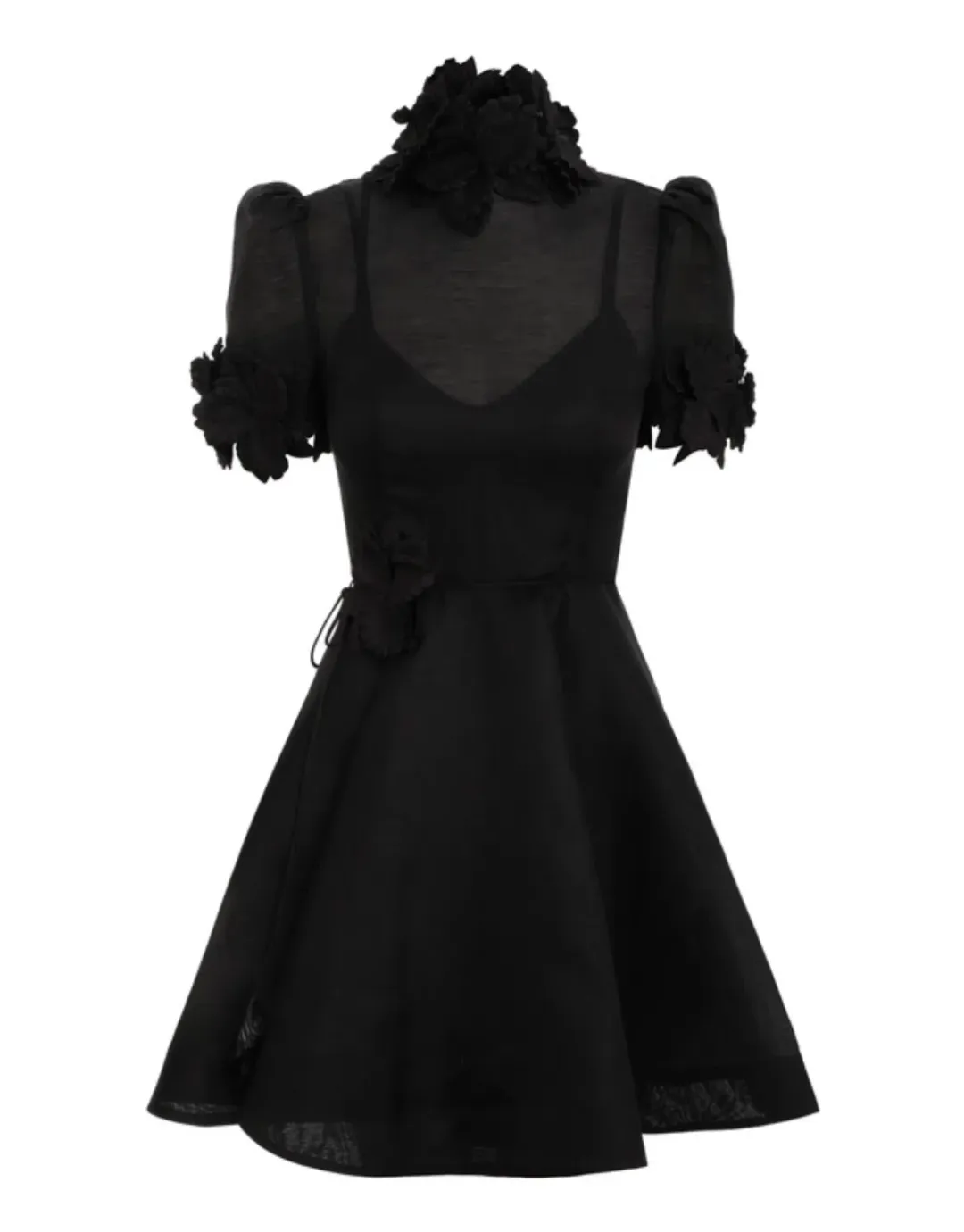 Zimmermann Luminosity Lift Off Black Flower Mini Black Size 0 / AU 8 for rent on The Volte - main image