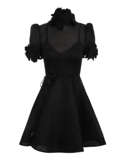 Zimmermann Luminosity Lift Off Black Flower Mini Black Size 0 / AU 8 for rent on The Volte - image 3