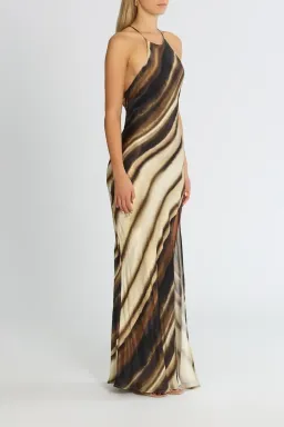 Bec & Bridge Watercolour Maxi Dress Brown/Cream Print Size 12 for rent on The Volte - image 2