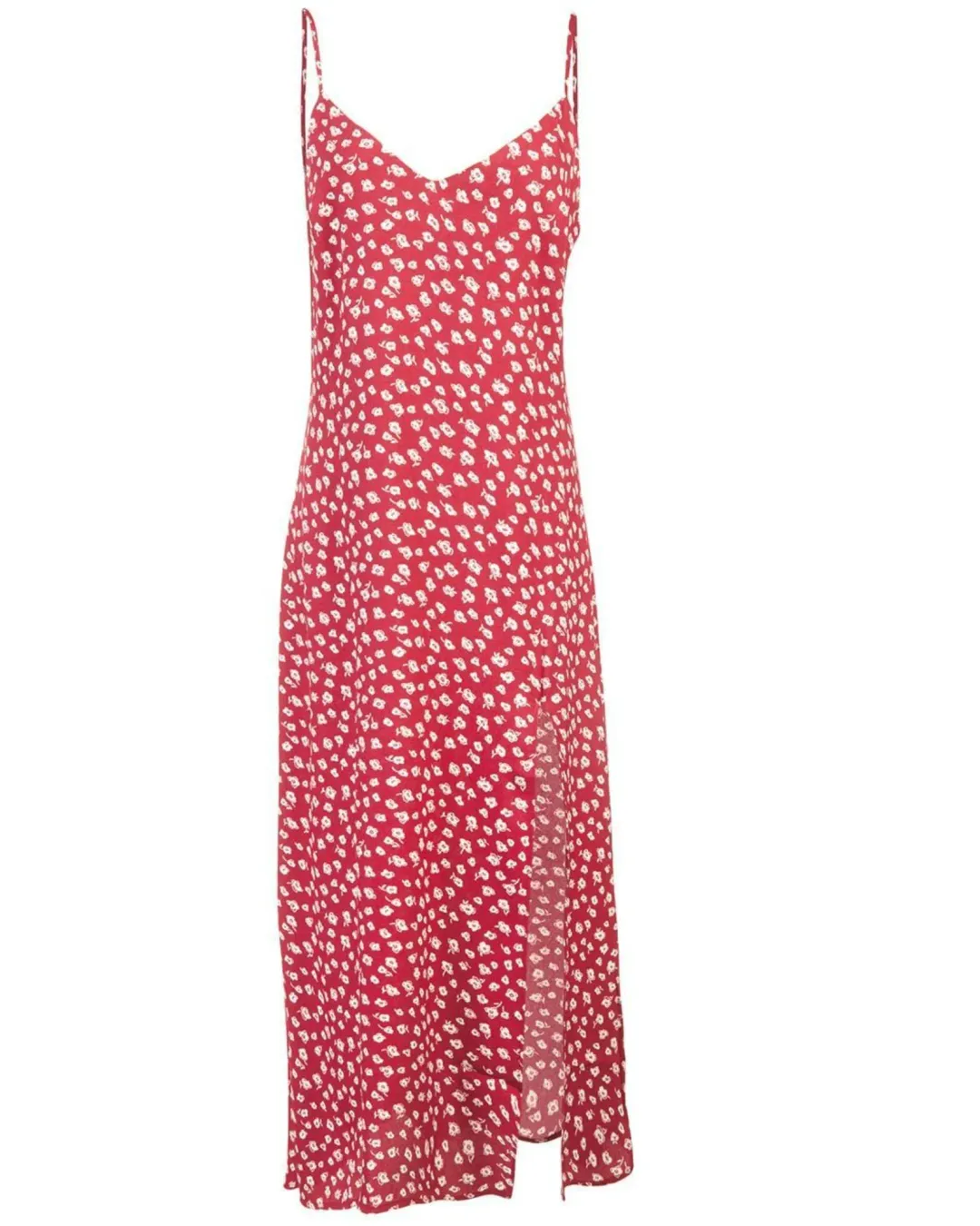 Reformation Crimini Midi Dress Red Floral Size AU 8 for rent on The Volte - main image