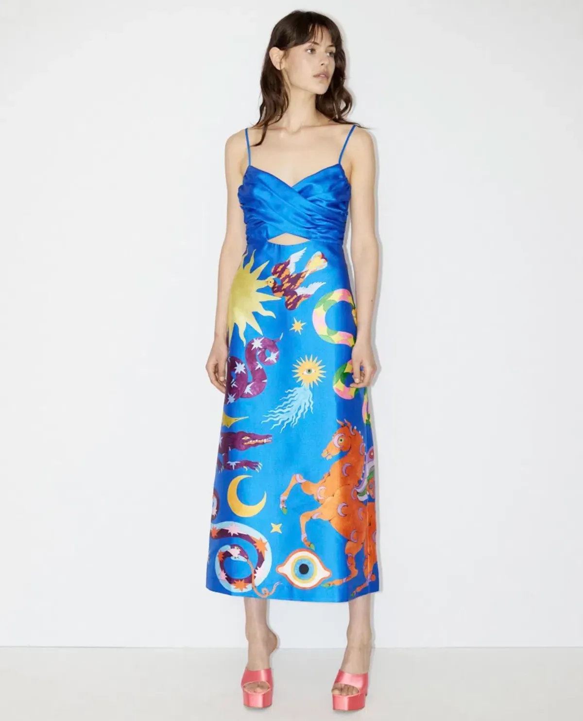  Alemais Guardian Midi Dress Blue Size 8 for rent on The Volte - main image