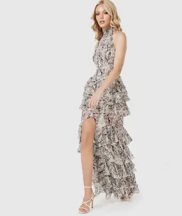 Derma Department Oscar Maxi Dress Snakeskin XS/6 for rent on The Volte - image 3