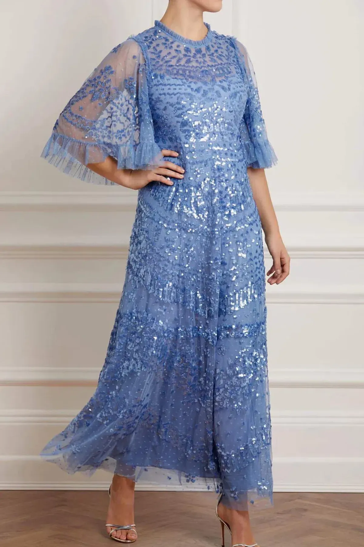 Needle and Thread Anais Sequin Ballerina Dress Blue Size AU 10 for rent on The Volte - main image