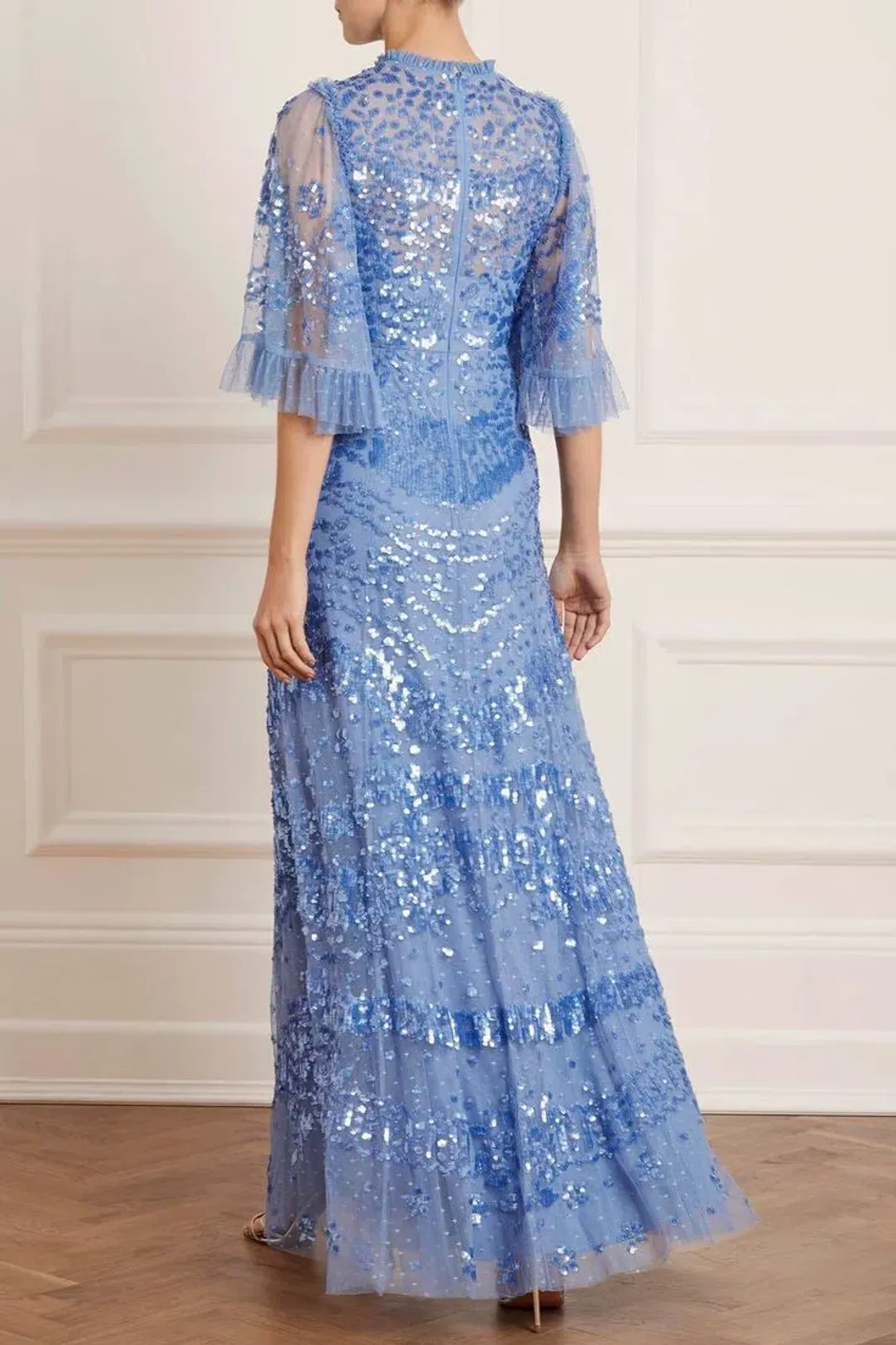 Needle and Thread Anais Sequin Ballerina Dress Blue Size AU 10 for rent on The Volte - main image