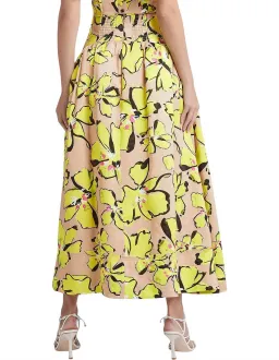 Aje Pelicano Midi Skirt Citrus Bloom Size AU 8 for rent on The Volte - image 4